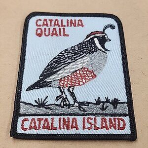 Catalina Quail Catalina Island Embroidered Sew On Patch 4 X 3 Inches